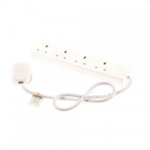 image of SMJ B4W07P power extension Indoor 0.75 m 4 AC outlet(s) White