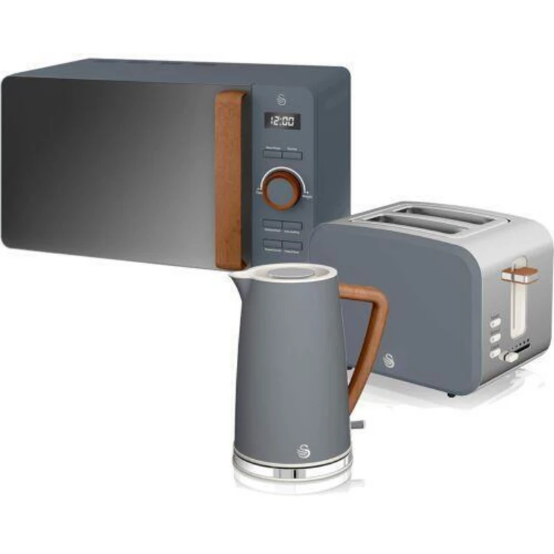 Image of Swan EEJB144 1.7L Kettle, 2 Slice Toaster & 20L Microwave Triple Pack