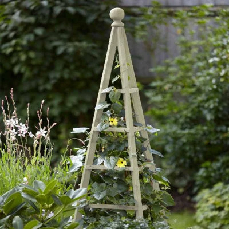 Image of SMART GARDEN Smart Garden Sage Wooden Woodland Obelisk 1.5m Plant Support Pine Pergola 4071011