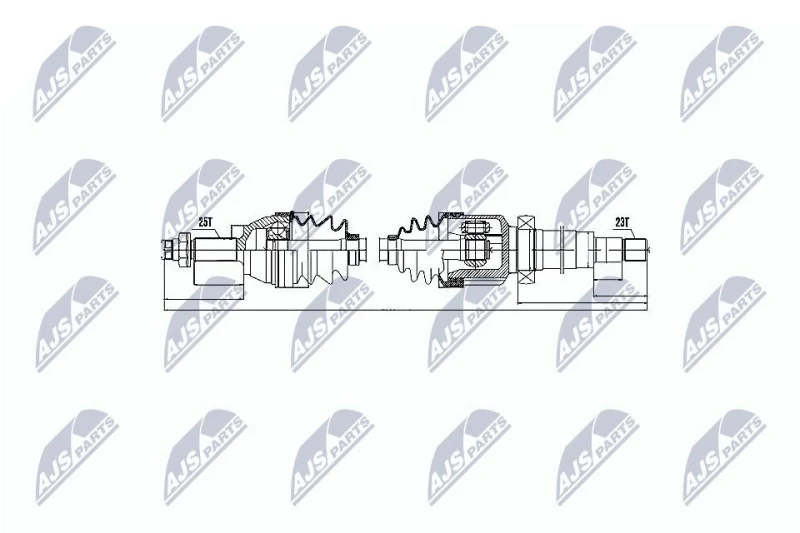 Image of NTY NPW-FR-030 Drive shaft Manual Transmission, Front Axle Right Drive Shaft (13)