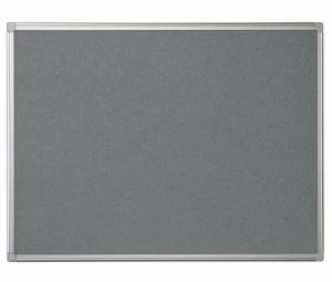 Image of Bi-Office Maya Grey Felt Ntcbrd Alu Frame 120x90cm