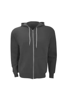 image of Canvas Unixex Zip-up Polycotton Fleece Hooded Sweatshirt Hoodie