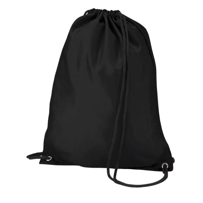 Image of Quadra Mens Drawstring Bag in Black Male