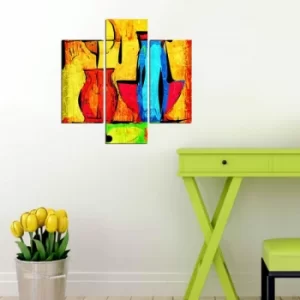 Image of 3MDF-023 Multicolor Decorative MDF Painting (3 Pieces)