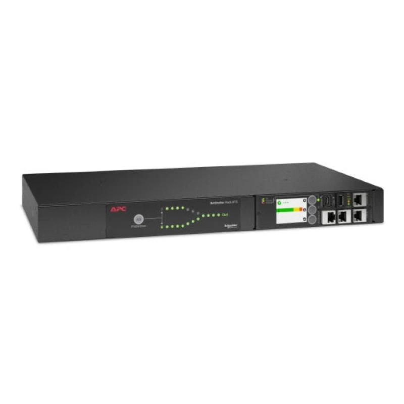 Image of APC APC Netshelter Rack Automatic Transfer Switch, 1U, 15A, 100/120V, 5-15 IN, 10 5-15R OUT, 50/60Hz AP4450A