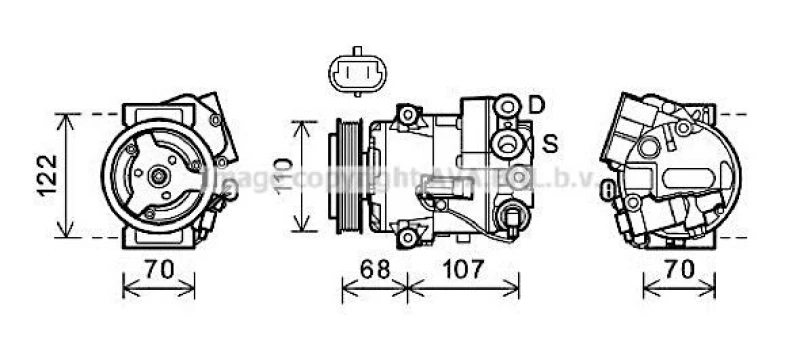 Image of Air conditioning compressor PRASCO OLAK594