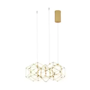 Image of Netlighting Merano Glendale Integrated LED Pendant Ceiling Light Copper Metal Le