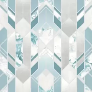 Image of Muriva Elixir Geo Wallpaper, Teal