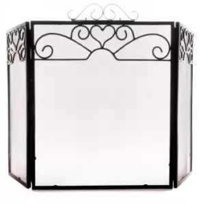 Image of Chrome Topped Three Fold Fire Screen