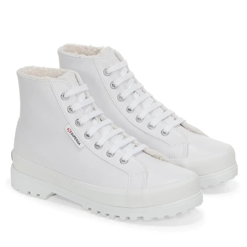 Image of Superga Womens Trainers Superga 2341 Alpina Ice Leather Blanc Female 41