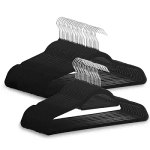 Image of Velvet Coat Hangers Black - Pack of 50 M&amp;W