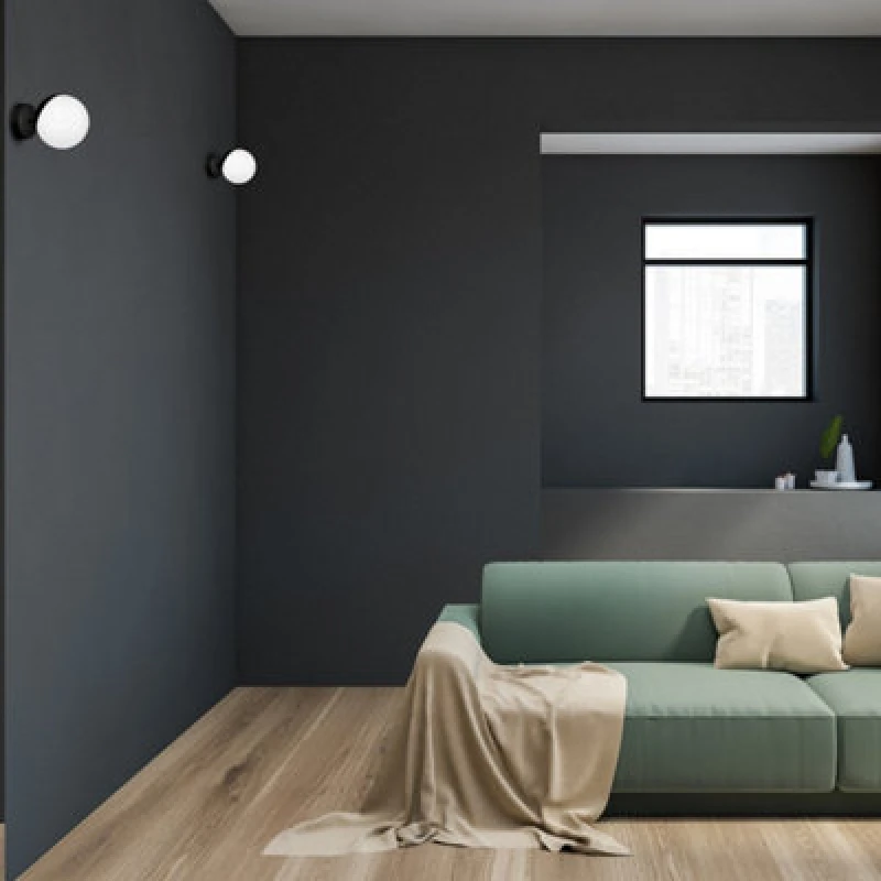 Image of Milagro Sfera Designer Wall Lamp Hand Made Scandi Style Minimalistic Matt Black And White Glass