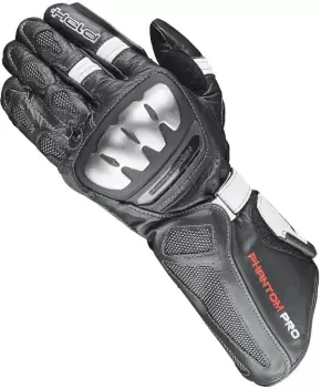 Image of Held Phantom Pro Motorcycle Gloves, black-white, Size 3XL, black-white, Size 3XL