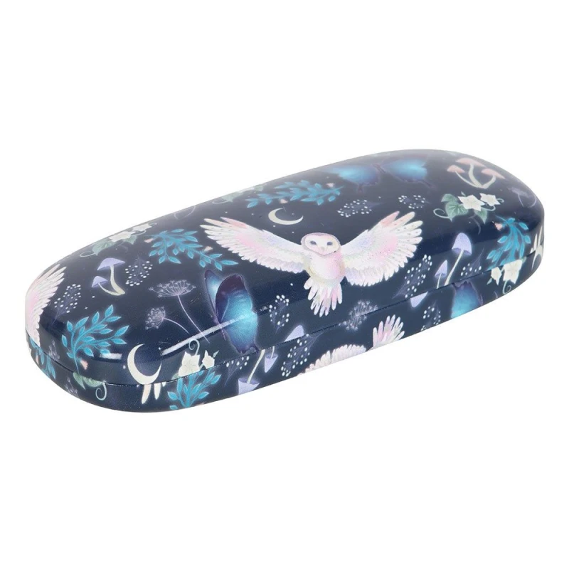 Image of Something Different Something Different Men Night Flight Owl Glasses Case in Blue Blue One Size Male 5063574668002