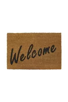 Rubber Embossed PVC Backed Coir Doormat 40x60cm Welcome