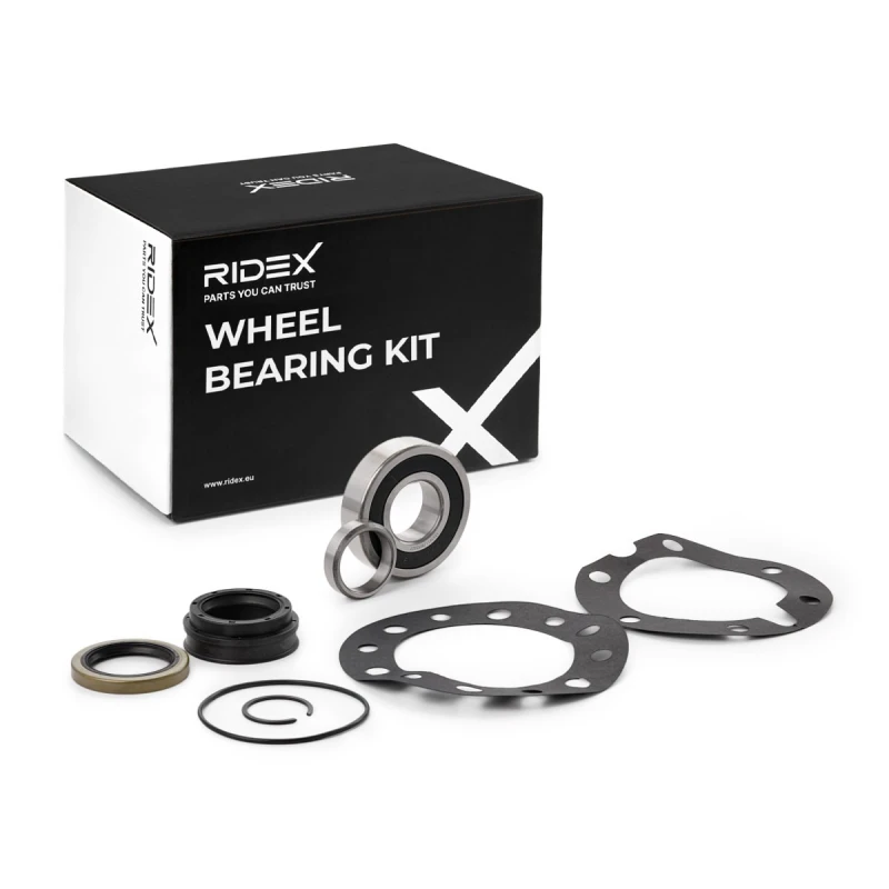 Image of RIDEX 654W0497 Wheel bearing kit Rear Axle, with shaft seal Wheel Bearing Kit (654)