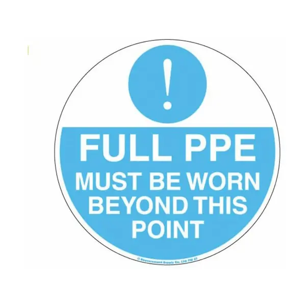 image of ESE Direct Full PPE Must Be Worn Graphic Floor Marker FM37 Graphic Floor Markers