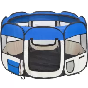 image of Tectake Dog Pen Pop-up Made of Polyester - Blue