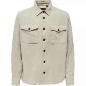 Only and Sons Sleeve Overshirt - Beige