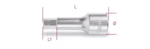 Image of Beta Tools 920ME 1/2" Square Drive Hexagon Bit Socket Driver 10mm 009200510
