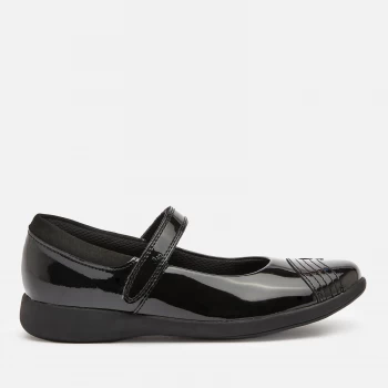 Image of Clarks Etch Beam Kids School Shoes - Black Patent - UK 13 Kids