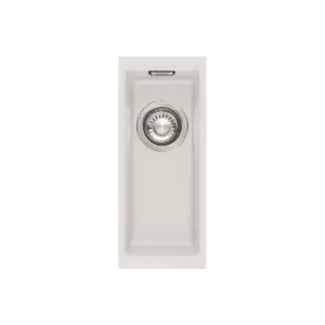 Image of Half Bowl Undermount Polar White Composite Kitchen Sink - Franke Sirius