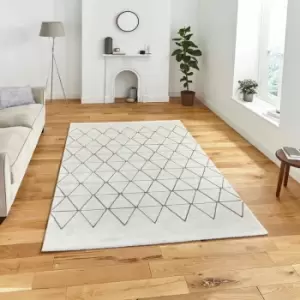 Image of Aurora Think 54238 Light Beige Grey 120cm x 170cm Rectangle