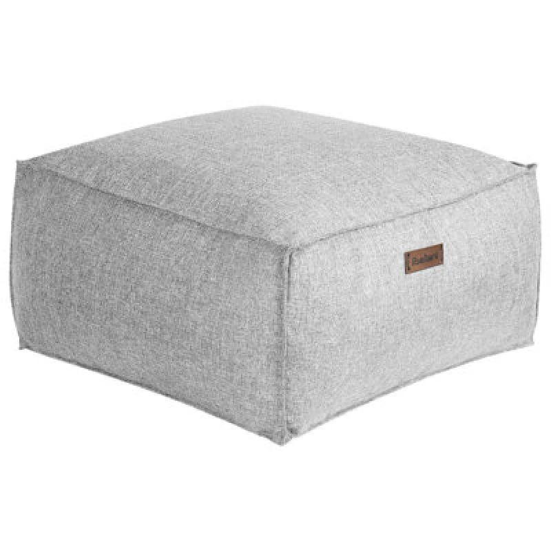 Image of Beliani Pouffe Mukki Fabric Grey