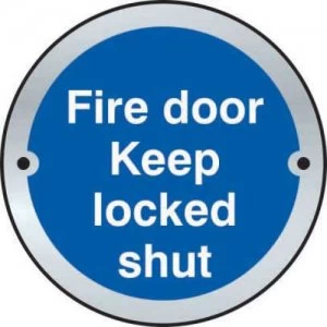 Image of FireDoor KeepLockedShut Satin Anod.Alum.