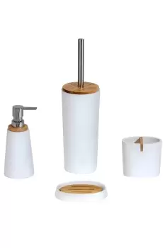 image of 'Sonata' White Collection 4 Piece Bathroom Set