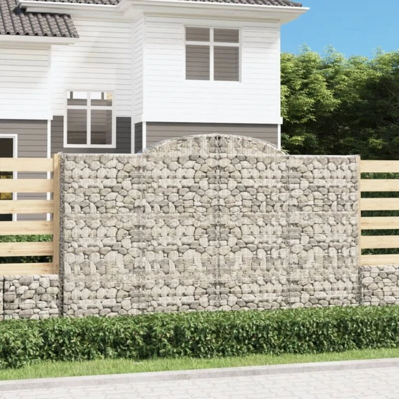 Image of VIDAXL Arched Gabion Baskets 5 pcs 300x50x180/200cm Galvanised Iron Vidaxl 8720845573591
