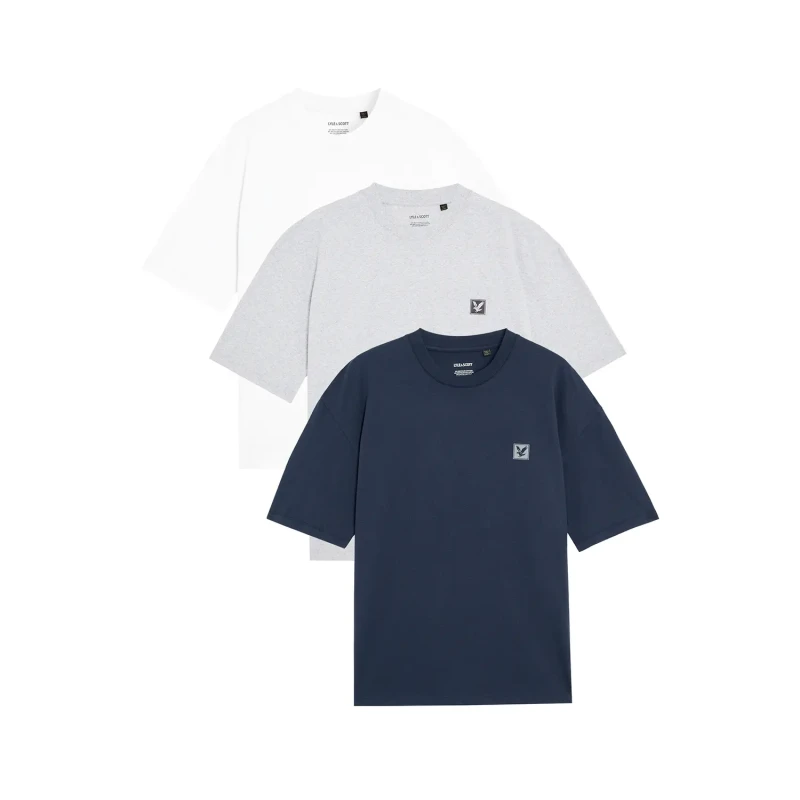Image of Lyle & Scott T-Shirt Lyle & Scott Relaxed (x3) Blanc Male XS