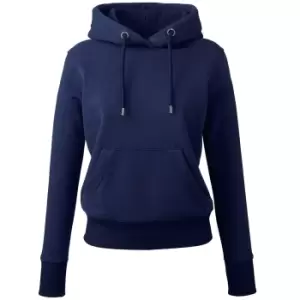 Image of Anthem Womens/Ladies Organic Hoodie (L) (Oxford Navy)