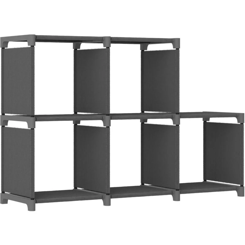 Image of VIDAXL Vidaxl - 5-Cube Display Shelf Grey 103x30x72.5cm Fabric 8720286042618