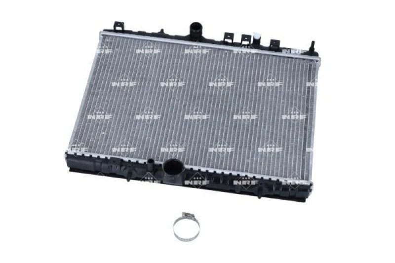 Image of NRF 53787 Engine radiator EASY FIT Brazed cooling fins, Aluminium, with attachment parts Aluminium Radiator,engine cooling (470)