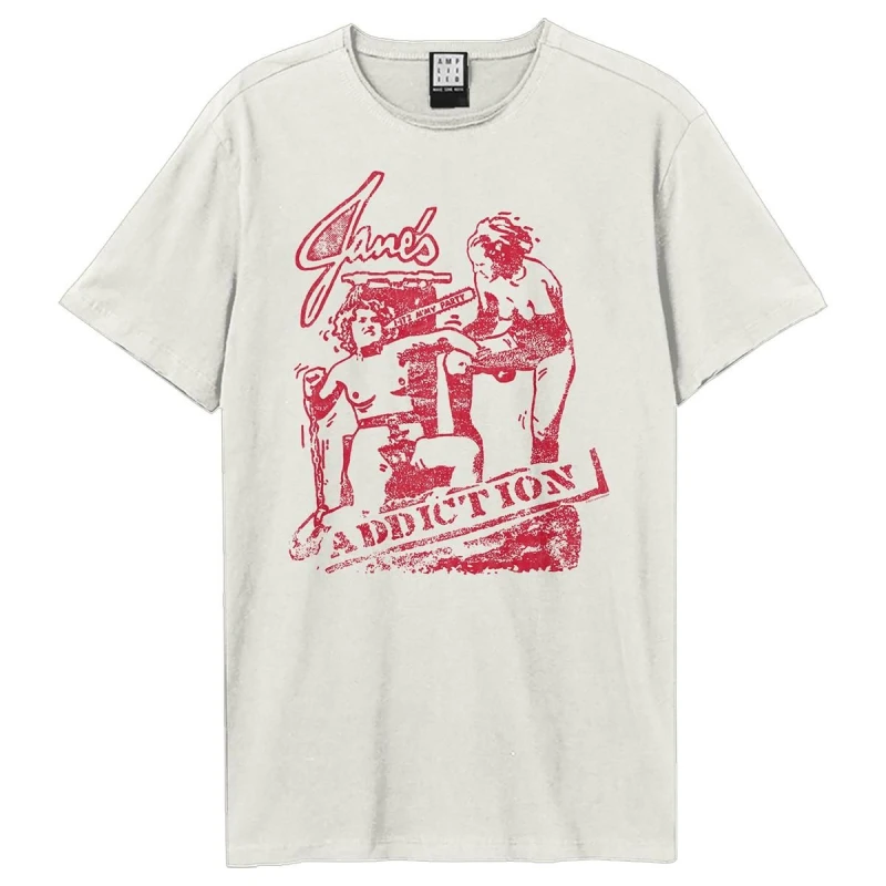 Image of Amplified Amplified Men It's My Party Jane's Addiction T-Shirt in White Size: 3X-Large White XXXL Male 5063806705000