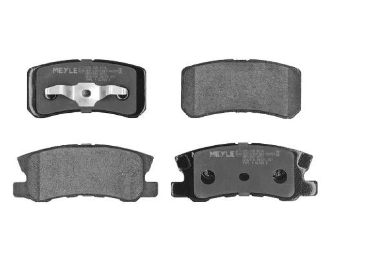 Image of MEYLE 025 235 8216 Brake pad set Rear Axle, excl. wear warning contact, Original Quality, with anti-squeak plate Brake Pad Set,disc brake (402)