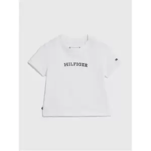 Image of Tommy Hilfiger Baby Curved Monotype Tee S/S - White