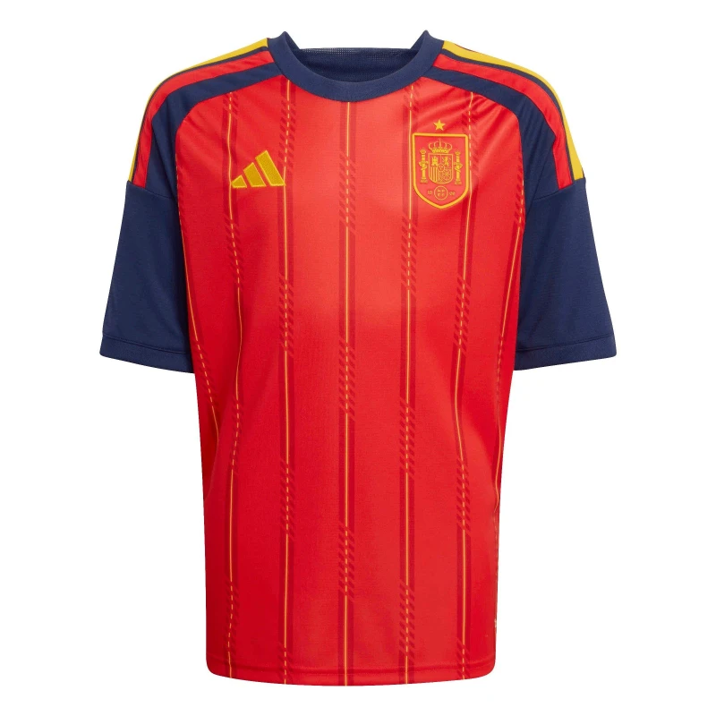 Image of Adidas Spain Home Kids Jersey Coupe du Monde 2026 Rouge Unisex 7/8 ans JZ5757