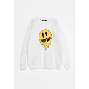 Missguided Plus Size Happy Daze Graphic Sweatshirt - White