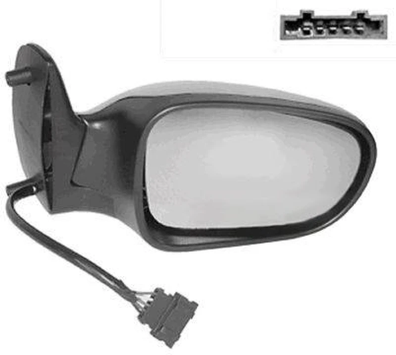 Image of VAN WEZEL 1867818 Wing mirror * HAGUS * Right, Heatable, primed Outside Mirror (50)