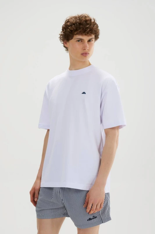 Image of Ellesse Mens Gelateria Tee in White Size: Large White Male L