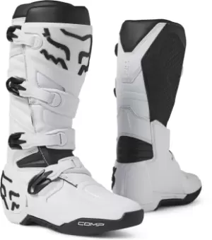 Image of FOX Comp Motocross Boots, black-white, Size 47 48, black-white, Size 47 48