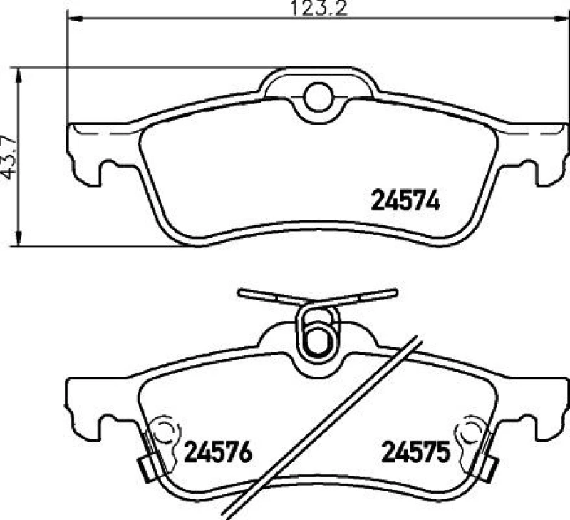 Image of HELLA Brake pad set HELLA 8DB 355 013-461