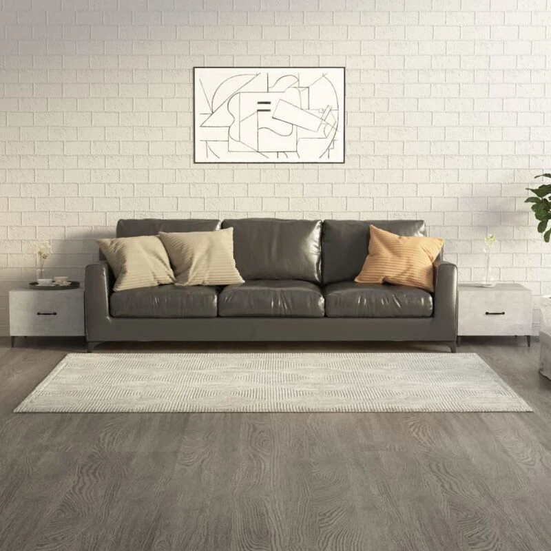Image of Vidaxl Coffee Table With Metal Legs 2 Pcs Concrete Grey 50X50X40 Cm, Grey 812735