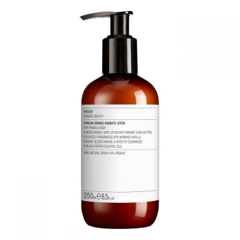 image of Evolve Beauty Organic Beauty African Orange Aromatic Hand & Body Lotion 250ml - Clear