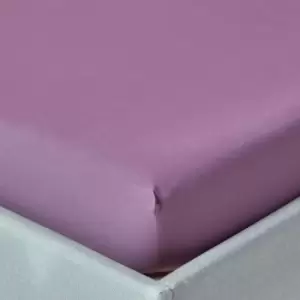 Image of Grape Egyptian Cotton Deep Fitted Sheet 200 Thread Count, King - Grape - Grape - Homescapes