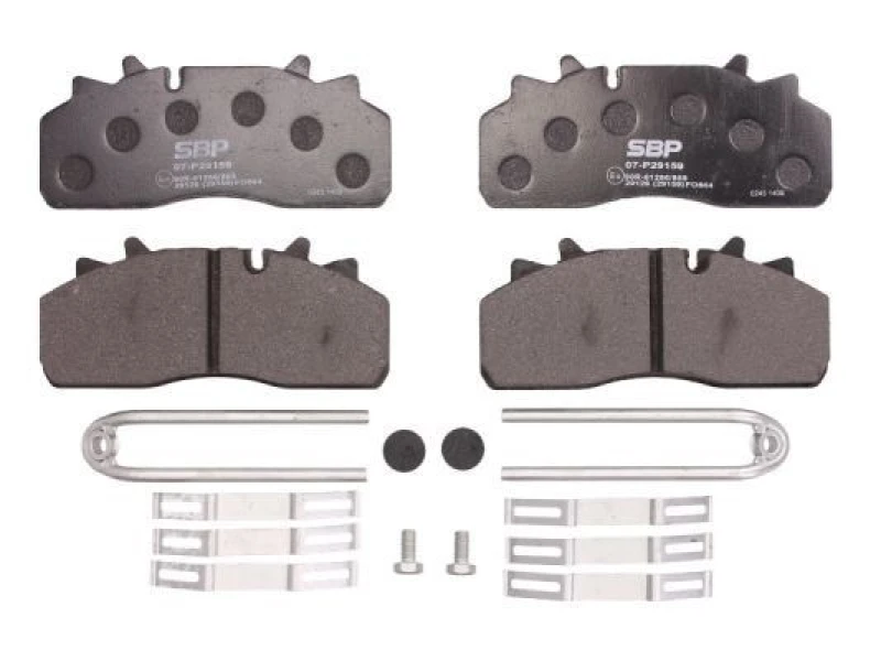 Image of SBP 07-P29159 Brake pad set Rear Axle, not prepared for wear warning indicator Brake Pad Set,disc brake (402)