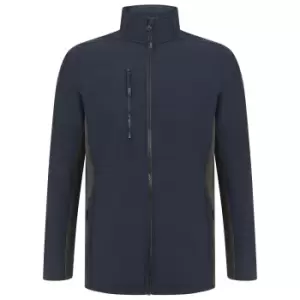 Image of Henbury Adults Unisex Contrast Soft Shell Jacket (3XL) (Navy/Charcoal)