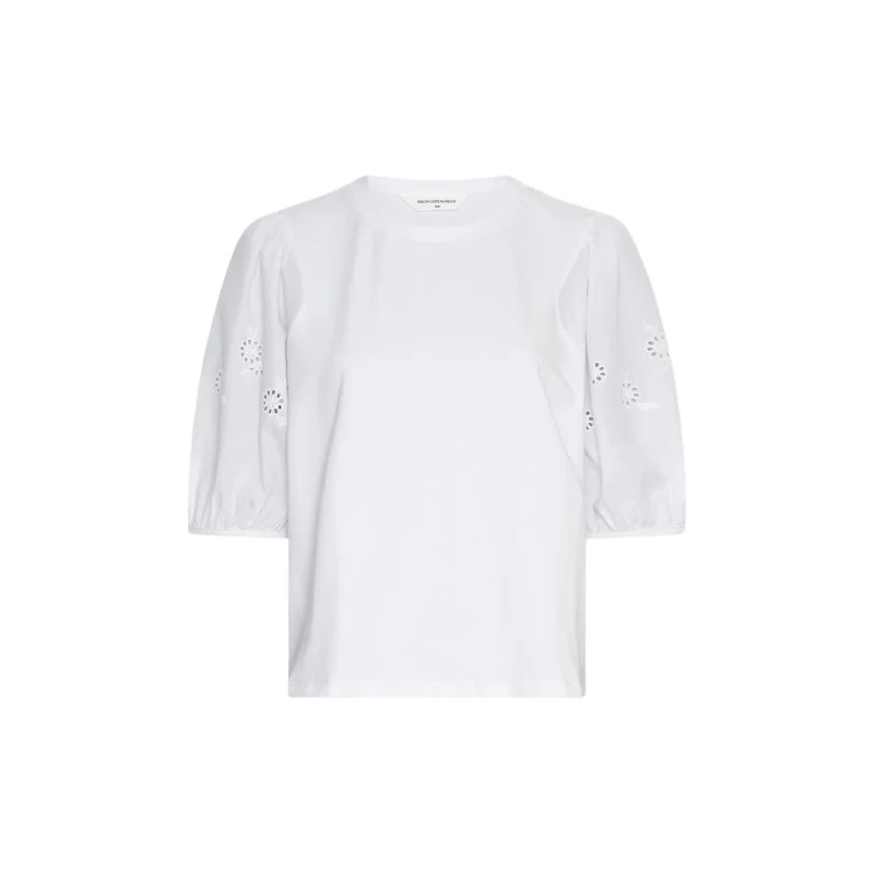 Image of moss copenhagen Womens 2/4 T-Shirt Moss Copenhagen Cebrina Blanc Female 36/38